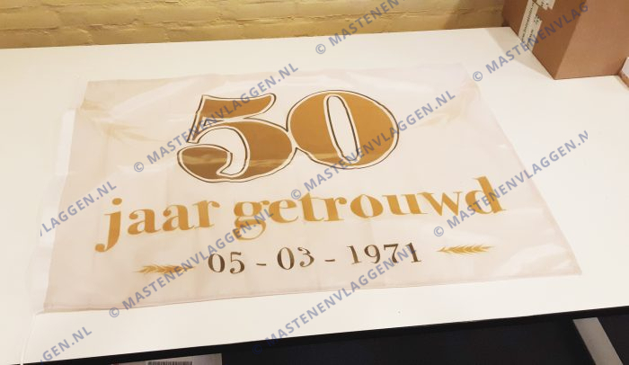 Huwelijksvlag: 50 jaar getrouwd