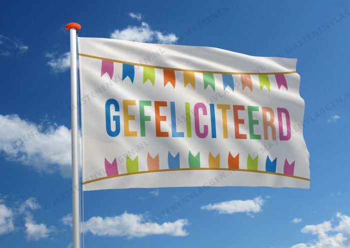 Verjaardagsvlag 'Gefeliciteerd'