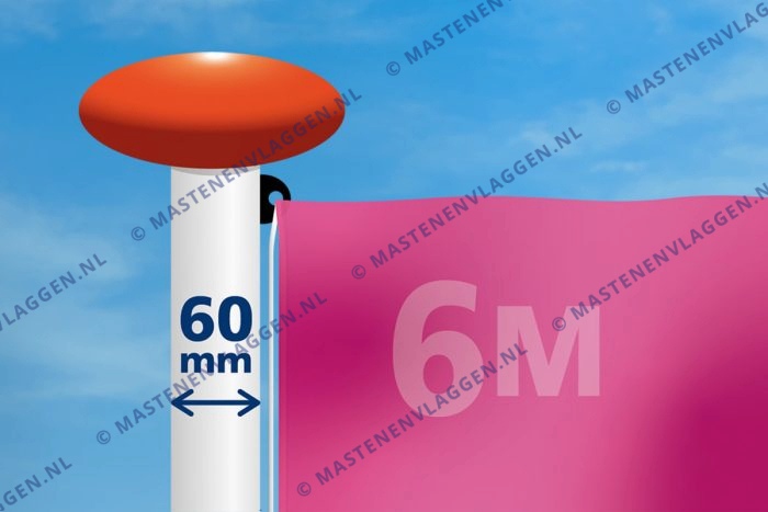 Vlag mast 60 mm diameter