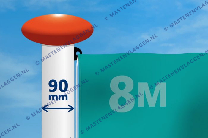Vlag mast 90 mm diameter