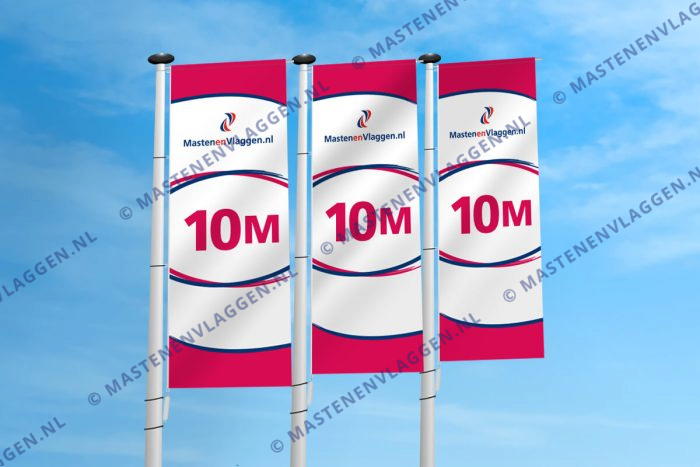 Kantelbare polyester baniermast | 10m