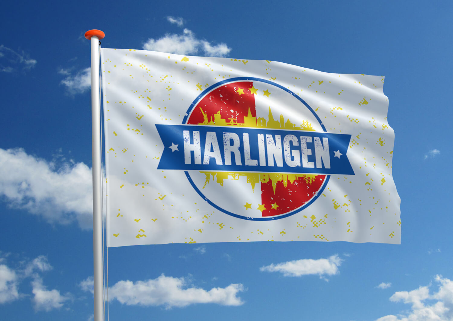 meesterwerk kapitalisme Spanning Themavlag Harlingen bestellen - bij de specialist Mastenenvlaggen.nl
