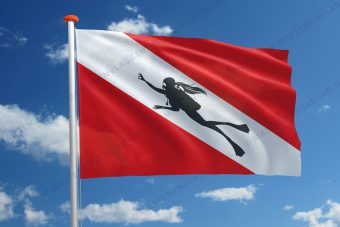 Vrouw duiker vlag