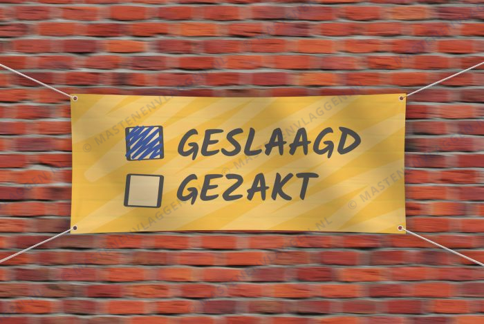 Geslaagd spandoek