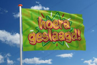 Geslaagdvlag: Hoera geslaagd!