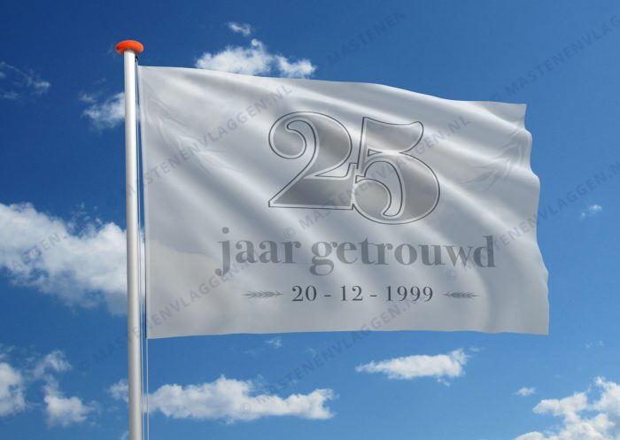 Vlag huwelijk jubileum 25 jaar