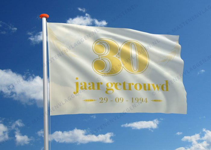Vlag huwelijk jubileum 30 jaar