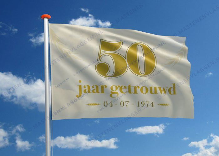 Vlag huwelijk jubileum 50 jaar