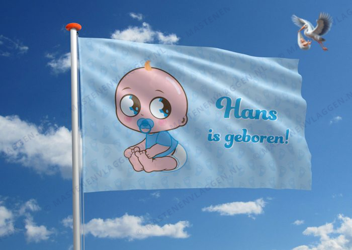 Vlag geboorte jongen
