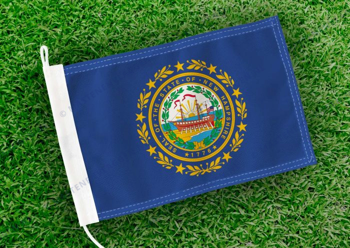 Caravan vlaggetje New Hampshire Bootvlag