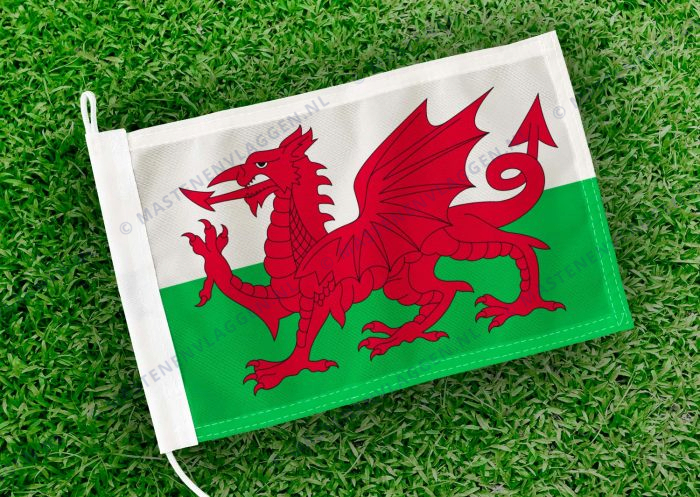 Caravan vlaggetje Wales Bootvlag