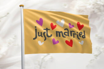 Vlag bruiloft huwelijk