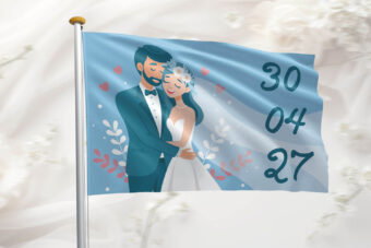 Vlag bruiloft huwelijk