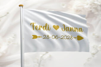 Vlag bruiloft huwelijk