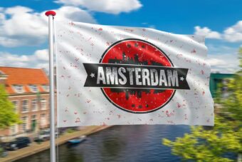 Vlag Amsterdam Skyline
