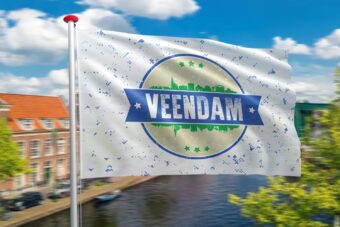Vlag Veendam Skyline