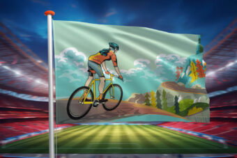 Racefiets vlag